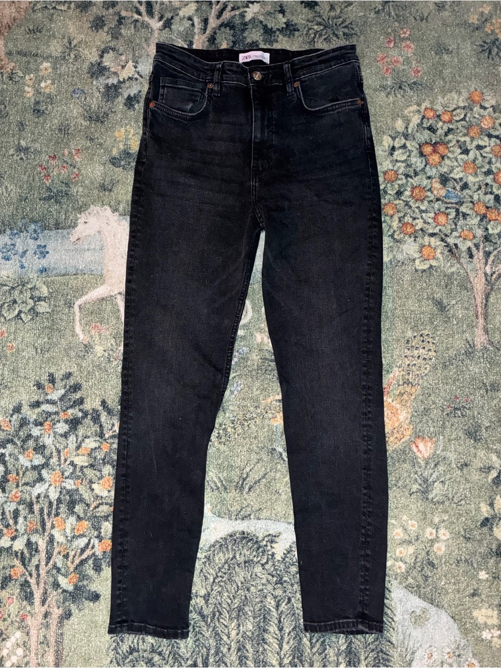 Zara Women’s Black Skinny Jeans Size 10 EUR 42 Slim Leg Stretch Denim